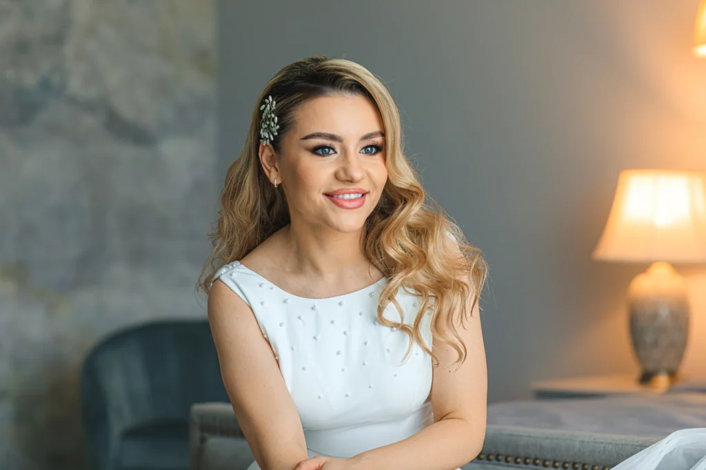 Portret artistic al miresei la interviu – fotograf nuntă București